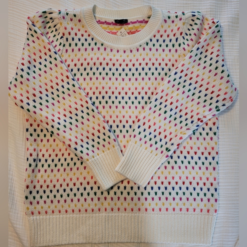 Talbots Colorful Polka Dot Women's Sweater